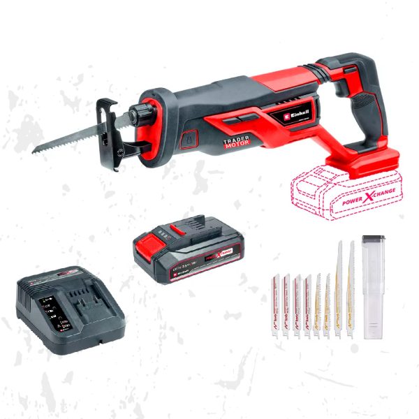 Sierra Sable Inalambrica 18v Einhell Kit 2 Hojas Madera Verd - Imagen 12
