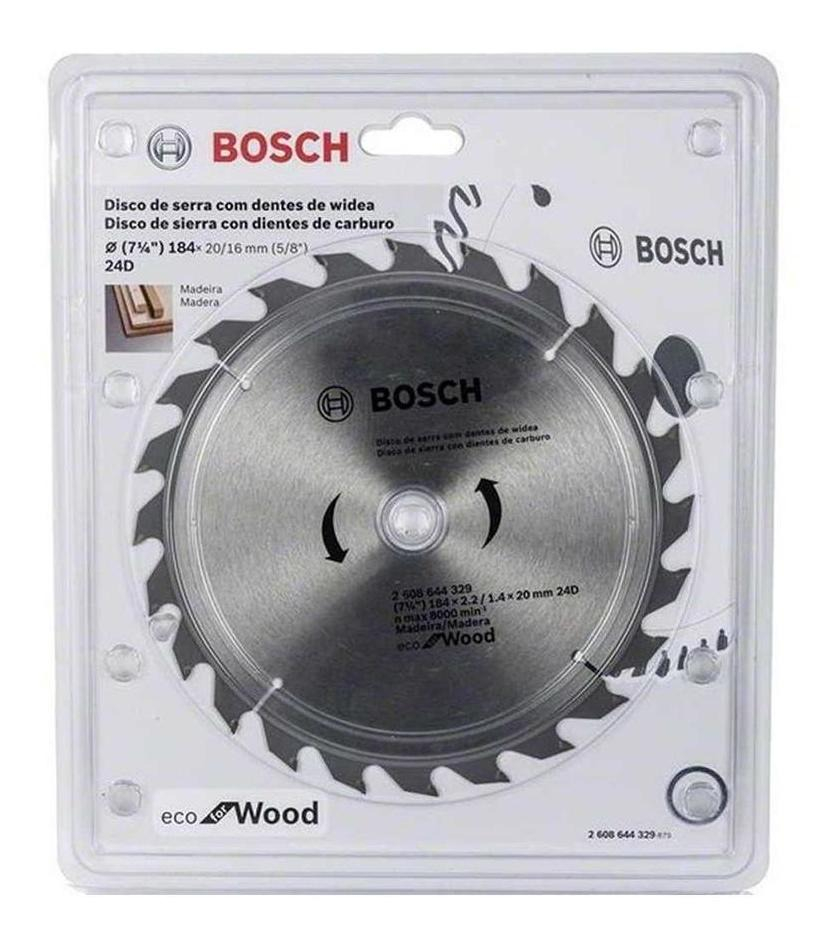Disco De Sierra Circular Bosch Eco 184mm 24 Dientes Madera - Imagen 4