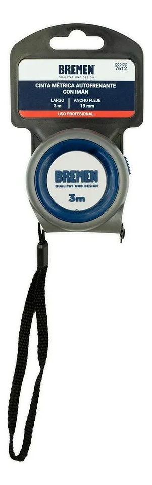 Cinta Metrica Bremen 3 Metros Auto Frenante Fleje 19mm Trade - Imagen 5