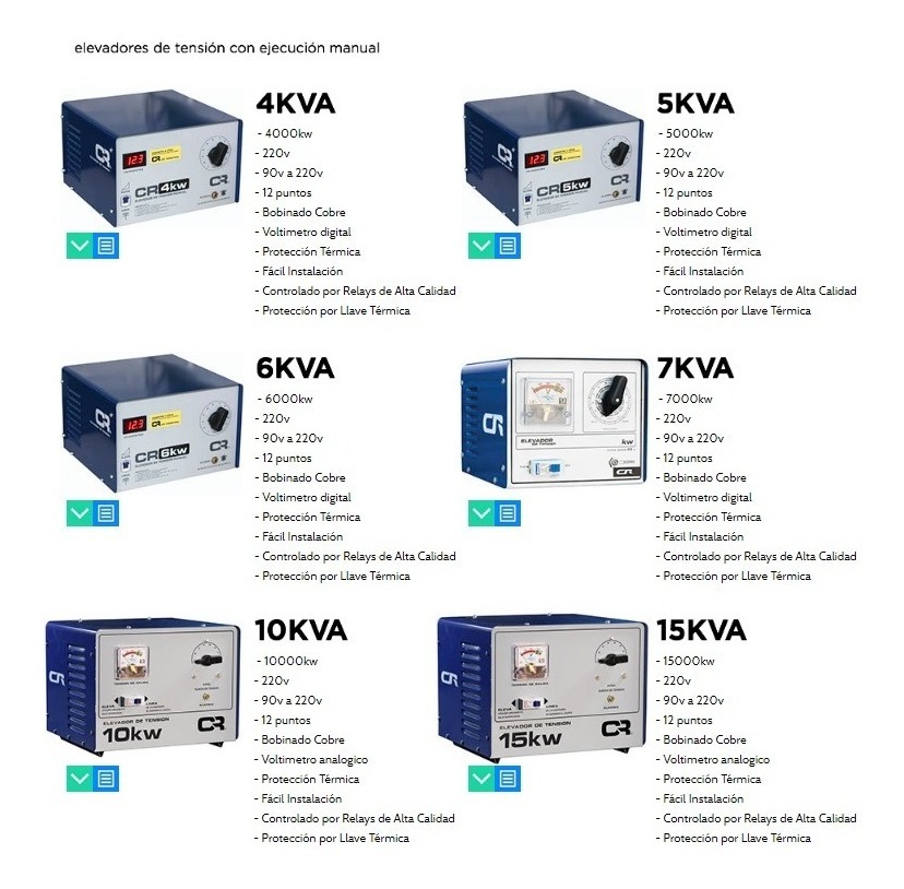 Elevador De Tension Manual 6kw Cr - Imagen 3