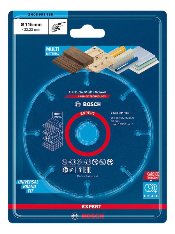 Disco Amoladora Para Corte Madera Y Plastico Bosch 115 Mm - Imagen 2