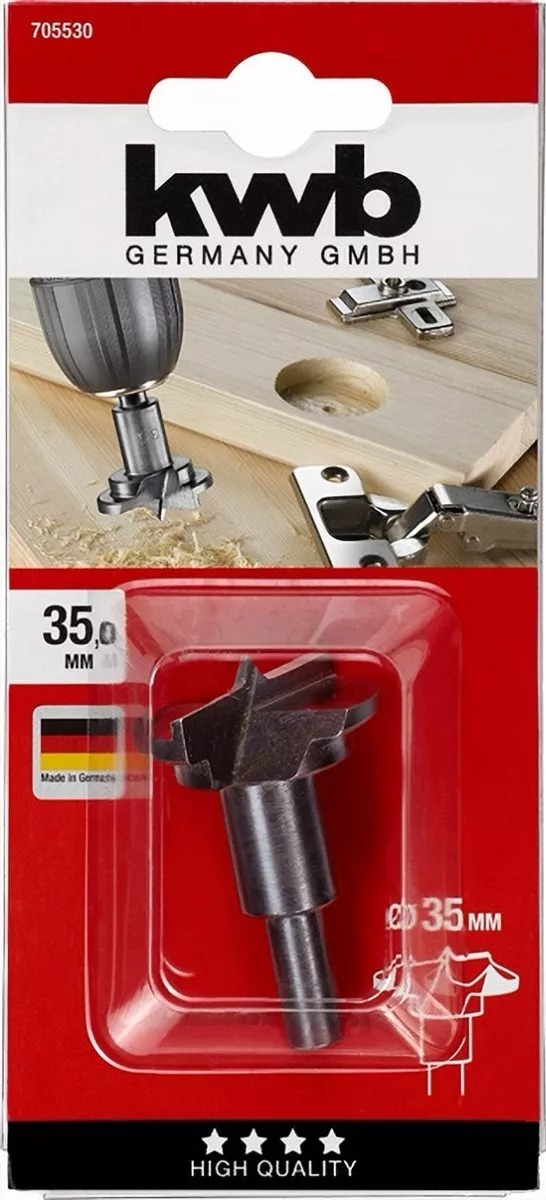 Broca Fresadora Forstner Madera Kwb 35mm P/cazoleta Alemanas - Imagen 3
