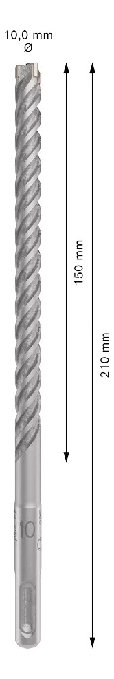 Mecha Sds Plus Bosch 4 Filos 10x210mm Profesional - Imagen 3