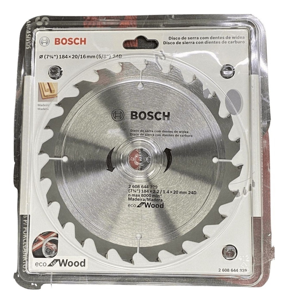 Disco De Sierra Circular Bosch Eco 184mm 24 Dientes Madera - Imagen 7