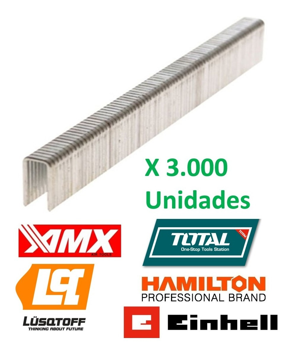 3000 Grampas Clavadora Neumatica Ga18 25mm Total Amx Hamilto - Imagen 2