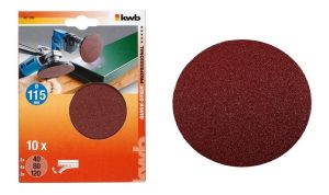 Lijas C/abrojo Lijadora 115mm G40/80/120 X 10u Kwb Trader