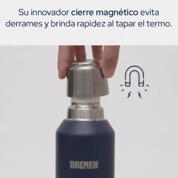 Termo Bremen 1 Litro Acero Inox Tapa Magnetica Doble Pared - Imagen 8