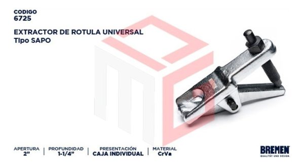 Extractor De Rotula Universal Tipo Sapo 1-1/4'' Bremen 6725 - Imagen 5