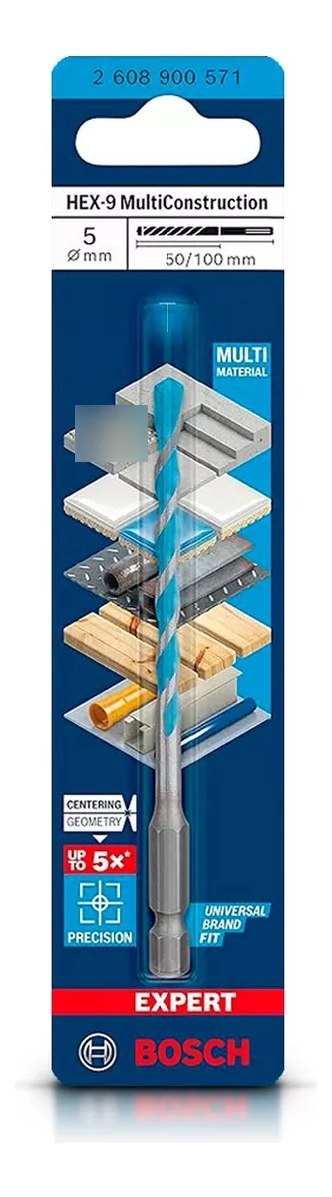 Mecha Broca O 5 Mm Bosch Multiconstruccion Multi Material - Imagen 2