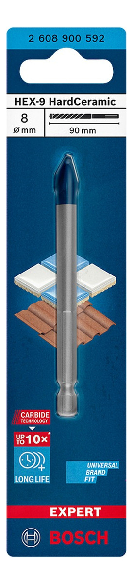 Bosch Hex-9 2608900592 Mecha Expert Ceramic 8mm Porcelanato - Imagen 2