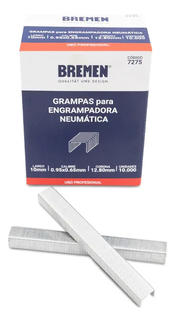 Grampa Bremen 7275 Clip 10mm Calibre Ga21 Corona 12.80mm Caja 10000 Unidades