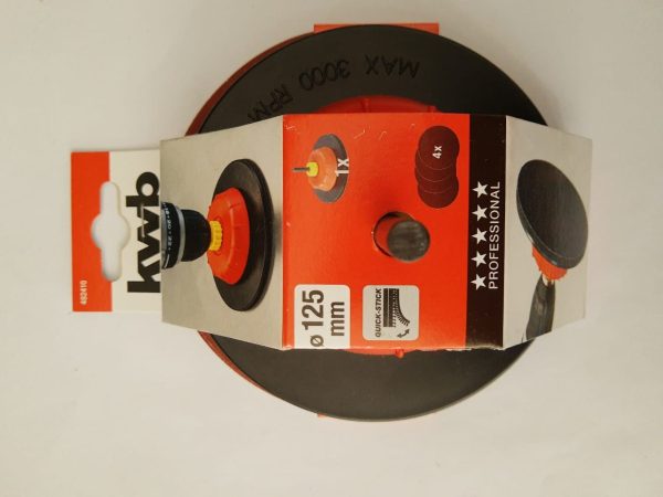 Plato Lijadora Para Taladro Articulado 125mm Con Abrojo Kwb - Imagen 3