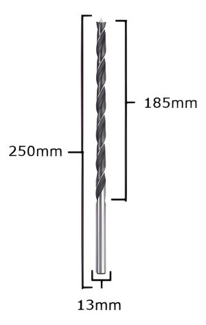 Mecha Larga Para Madera Espiral 20x250 Mm 25cm Kwb Trader