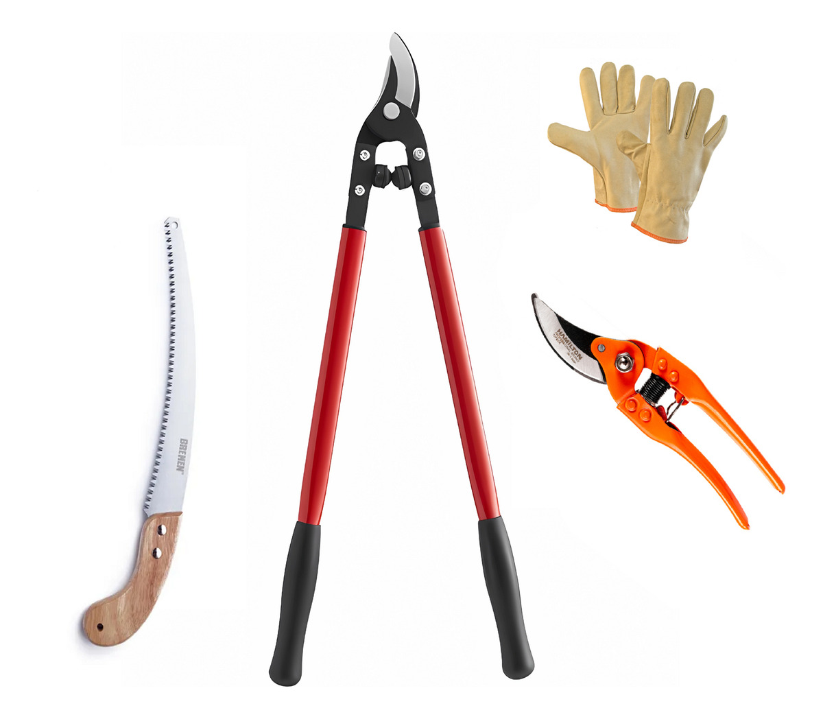 Kit Combo Jardineria Tijeras Podar X2 + Serrucho Bremen