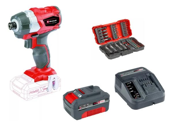 Atornillador De Impacto Brushless Einhell Kit Con Puntas