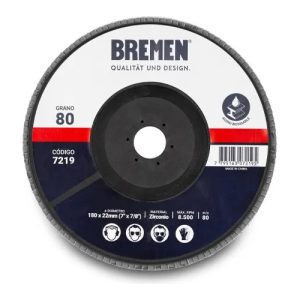 Disco Flap 7 Para Acero Grano 80 Bremen 1 Unidad Zirconio