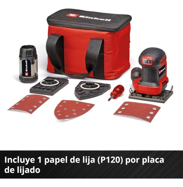 Lijadora Orbital De Palma 18v Einhell 18/113 3x Li Kit 2.5ah - Imagen 6