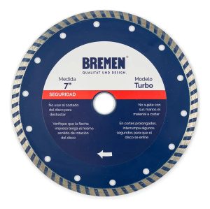 Disco Diamantado Turbo 180mm (7 Pulgadas) Bremen