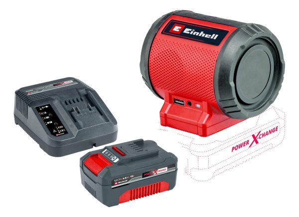 Parlante Inalambrico Einhell Tc-sr 18 Li Bt Kit 4.0ah 50hs
