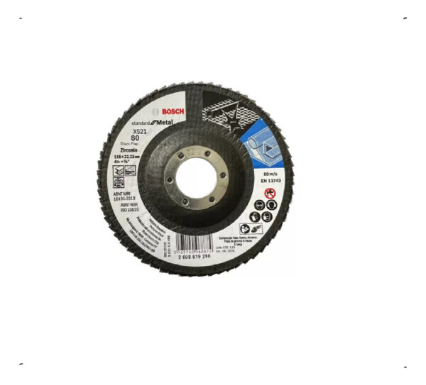 Disco Flap Bosch Zirconio Por Unidad 115mm De 80gr