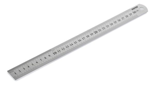 Regla Pie Metalico 30cm Acero Inoxidable Bremen 7109