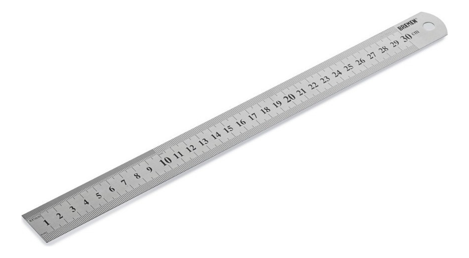 Regla Pie Metalico 30cm Acero Inoxidable Bremen 7109