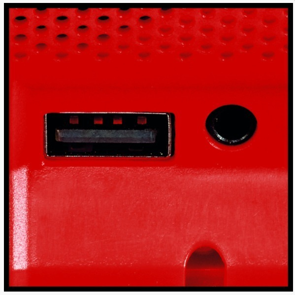 Parlante Y Cargador Usb Inalambrico Einhell Bluethooth 5.0 Color Rojo - Imagen 4