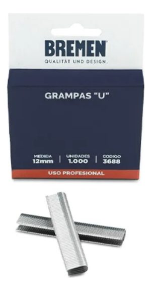 Grampa U 12 Mm X 1000 Engrampadora Manual Bremen 3688 Trader