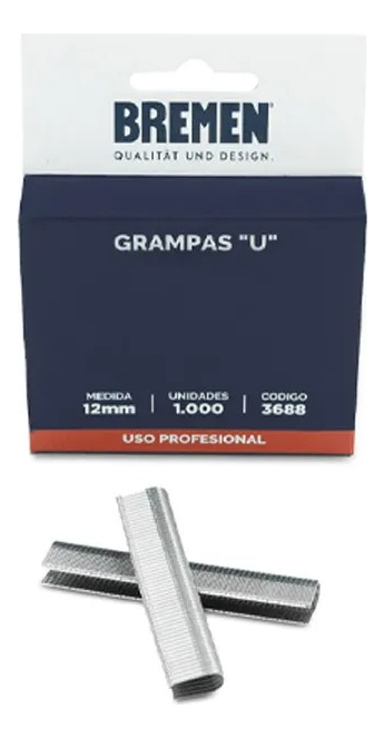 Grampa U 12 Mm X 1000 Engrampadora Manual Bremen 3688 Trader