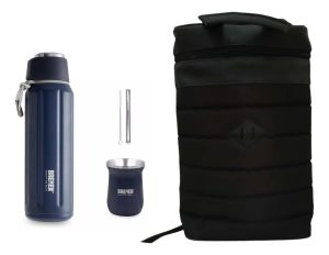 Combo Mate Termico Acero Inoxidable Bombilla Termo Bremen 60