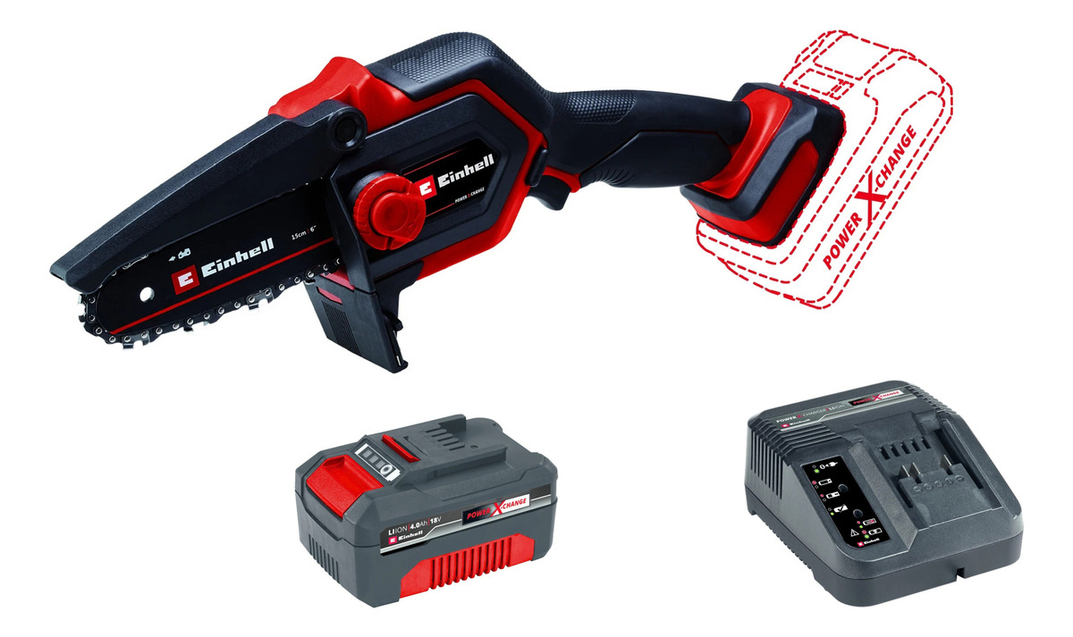 Motosierra De Mano Mini Ge-ps 18/15 Li Bl Kit 4.0ah Einhell