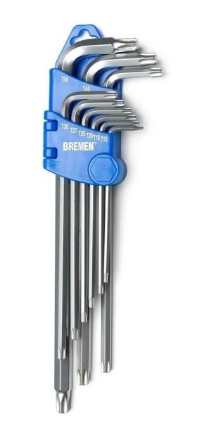Juego Llaves Torx Largas Bremen(R) 4159 9 Pz T10 A T50