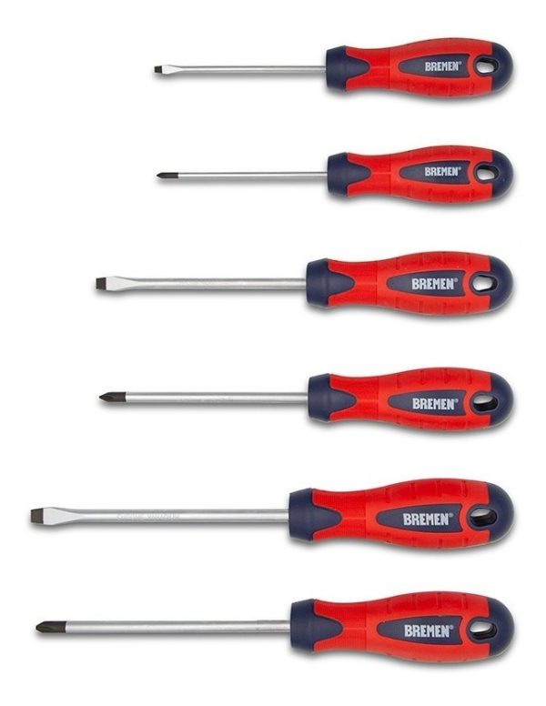 Juego Kit Destornillador Bremen 6 Piezas Plano Philips - Imagen 4