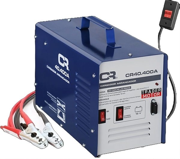 Cargador De Baterias Arrancador Cr 40-400 Con Cable Puente - Imagen 3