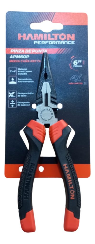 Pinza De Punta Hamilton Performance 6'' Apm60p Niquelada