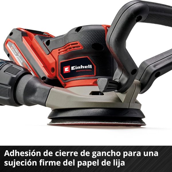 Lijadora Excentrica Belcro 125mm + Bat 4ah Einhell Pro - Imagen 6