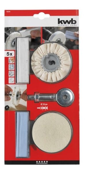 Kit Set Juego Para Pulir Kwb 5 Piezas Para Taladro Trader