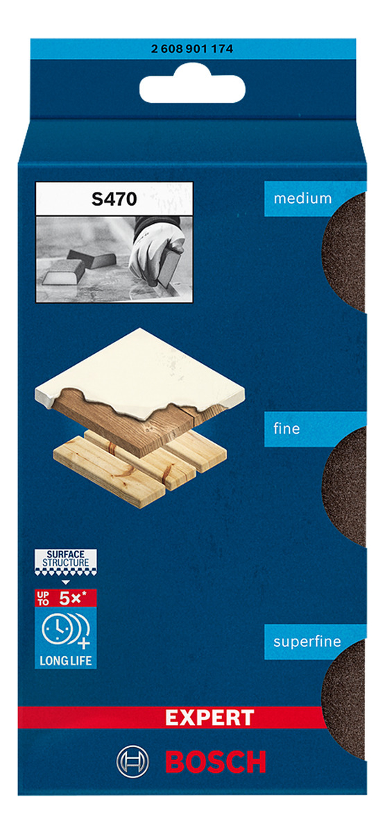 Esponjas Abrasivas X3 Expert Bosch Media Fina Superfina - Imagen 5