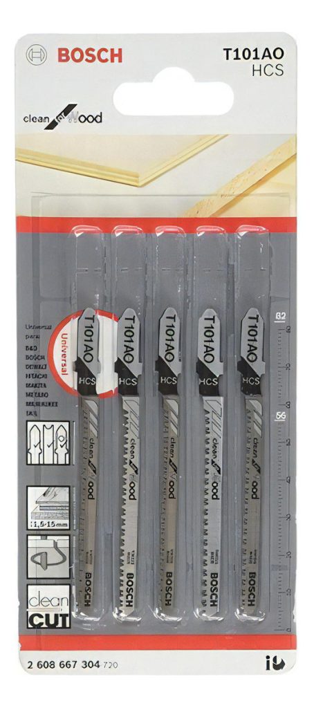 Hoja Para Caladora Corte De Madera Bosch 2608667304 T101ao