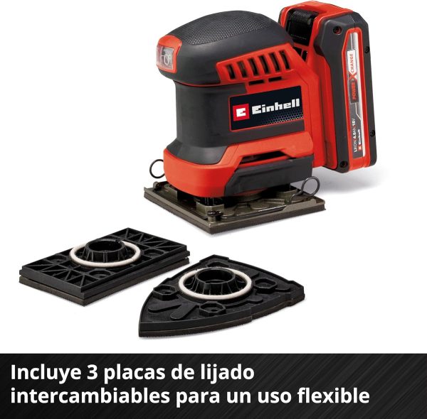 Lijadora Orbital De Palma 18v Einhell 18/113 3x Li Kit 2.5ah - Imagen 7