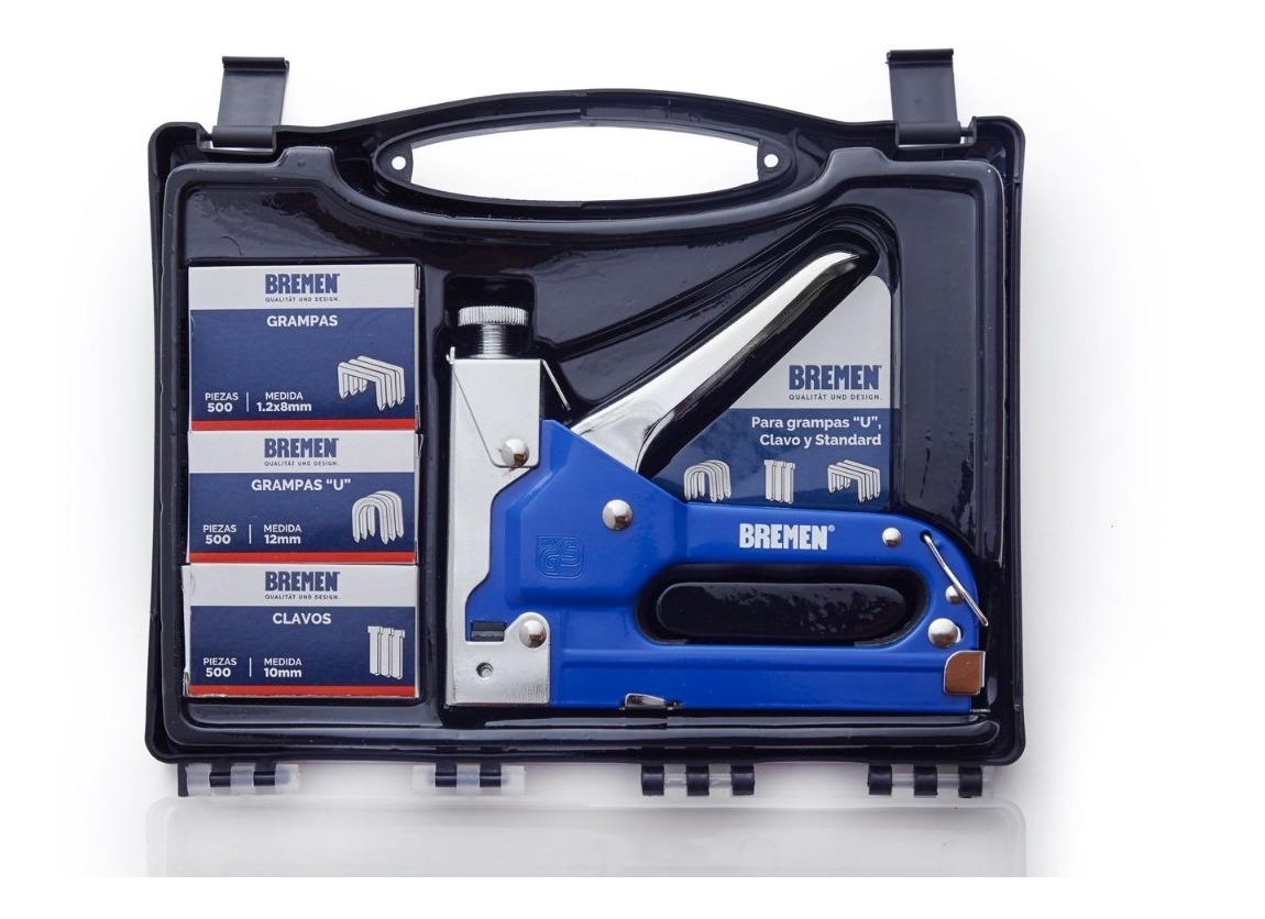 Engrampadora Clavadora 3 En 1 Metalica Bremen Valija 6661 Tr - Imagen 2