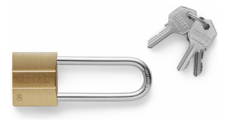 Candado De Bronce Aro Largo 30 Mm Bremen(R)7060 Color Dorado - Imagen 2