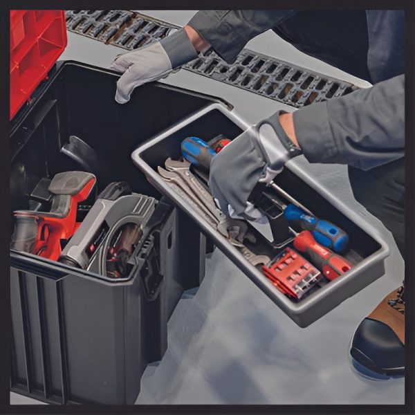 Maletin Caja Herramientas Apilable 90kg 28x41x25 Cm Einhell - Imagen 2