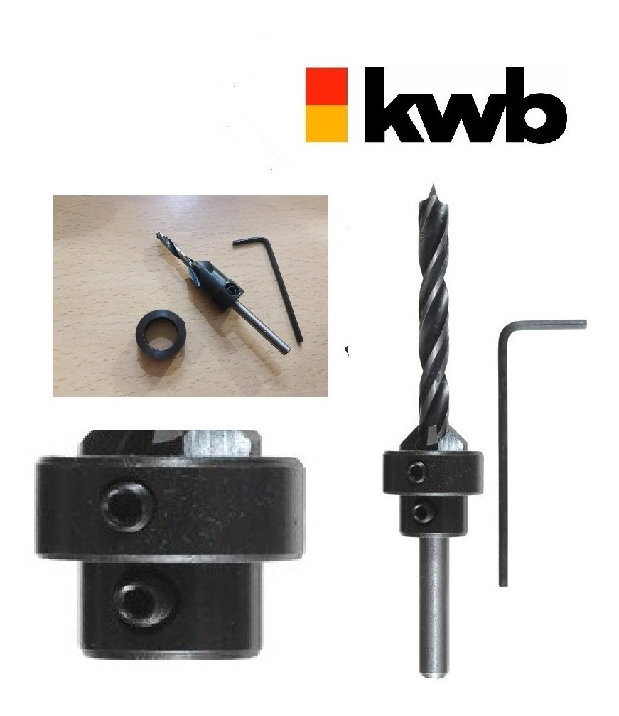 Mecha Avellanador Madera Kwb 6mm Ajustable Aleman - Imagen 2