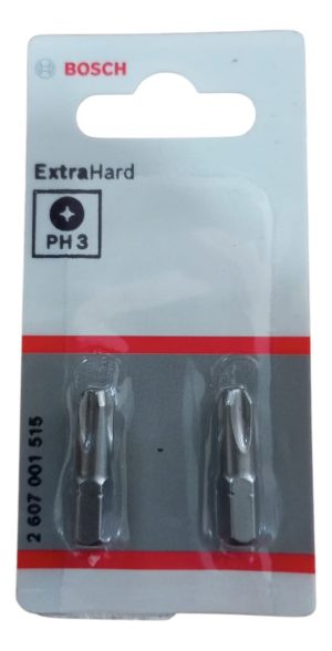 Juego 2 Puntas Ph3 Extra Hard Bosch 25mm