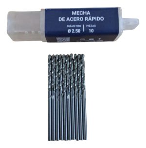 Mechas Acero Rapido Hss Bremen 2.50mm Blister 10 Unidades Tr