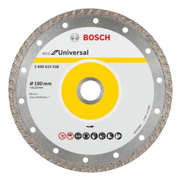 Disco Diamantado Turbo Eco Universal Bosch 180x22,23 Mm
