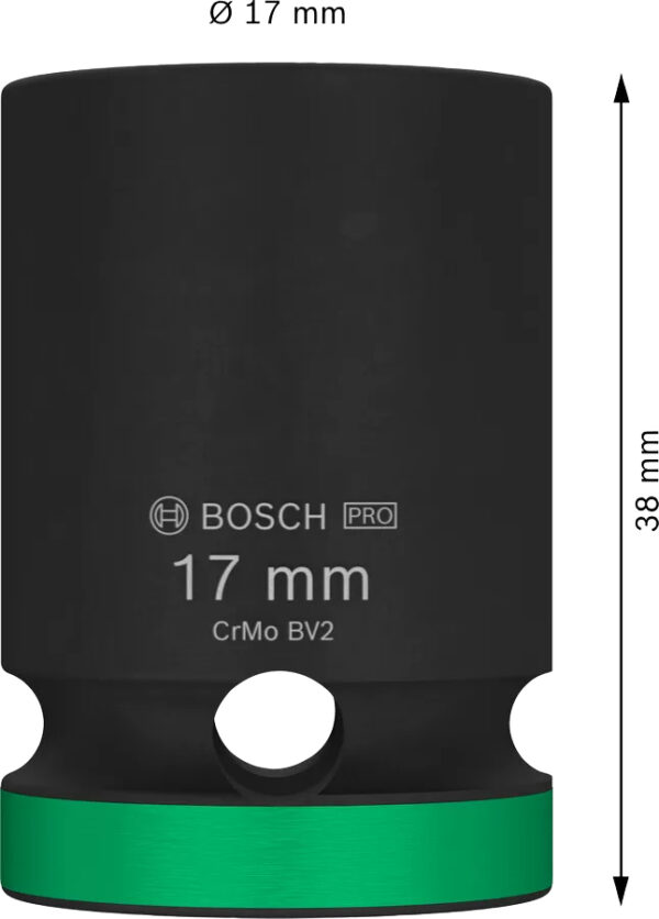 Tubo Alto Impacto Bosch Enc 1/2 O 17mm Corto 2608003048 - Imagen 2