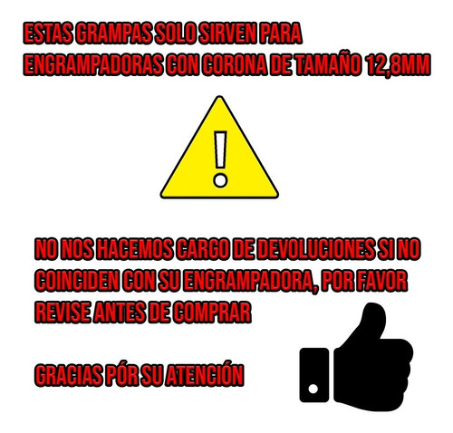 Grampas 12,8mm X 14mm X 10.000 Unid Bremen 7277 - Imagen 2
