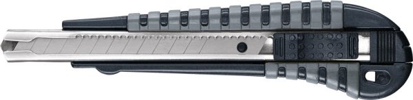 Cutter Trincheta Cuerpo Metalico Goma 18mm Auto Bloqueo Kwb - Imagen 2
